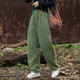 2024 Winter Thickened Fried Color Warm Cotton Linen Pants, Vintage Loose Cotton Linen Tapered Pants 20241114