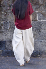 Vintage Linen pants,Tapered linen pants, linen yoga pants,loose linen pants,women linen pants,linen pants elastic waist