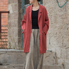 Women's Cotton Linen Suit jacket, Vintage Stonewashed Suit Jacket