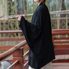 Vintage linen kimono, Chinese linen jacket Plus size