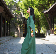 Summer Cotton Linen DressesPlus size,Casual boat neck cotton dresses