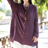Summer long sleeve cotton shirt,vintage chinese shirt