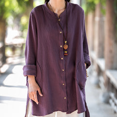 Summer long sleeve cotton shirt,vintage chinese shirt