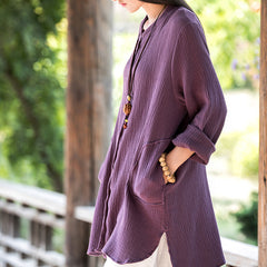 Summer long sleeve cotton shirt,vintage chinese shirt