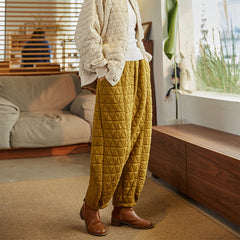 Winter cotton harem pants, loose casual cotton ankle pants