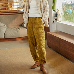 Winter cotton harem pants, loose casual cotton ankle pants