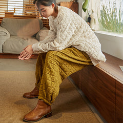 Winter cotton harem pants, loose casual cotton ankle pants