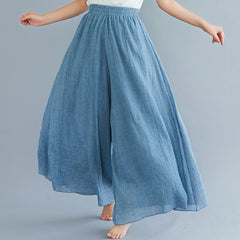 Summer cotton elasticated waist wide leg pants.