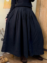 Women Spring Vintage Pure Color Cotton Skirt,Loose-fitting, casual cotton wide-leg skirts 20260511