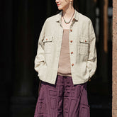 Long-sleeved cotton shirt, summer casual loose cotton shirt 20250328