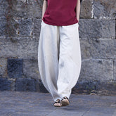 Vintage Linen pants,Tapered linen pants, linen yoga pants,loose linen pants,women linen pants,linen pants elastic waist