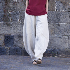 Vintage Linen pants,Tapered linen pants, linen yoga pants,loose linen pants,women linen pants,linen pants elastic waist