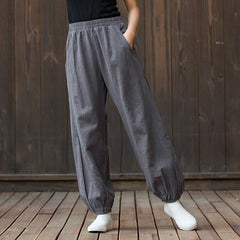 Women's linen pants,vintage cotton linen pants