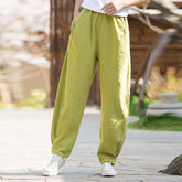 Women linen trousers,,Summer linen pants,vintage linen pants, linen cotton casual pants,elastic waist linen pants