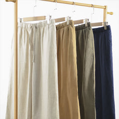 100% Linen Ankle Pants,Vintage Casual Loose Linen Ankle Pants,Summer Loose Casual Linen Ankle Pants,summer linen pants 20250313