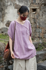 Summer Chinese loose cardigan, cotton linen washed frog long shirt 20250604