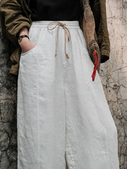 100% Linen Pants,Vintage Casual Loose Linen Pants,Summer Loose Casual Linen Pants,summer linen pants 20250314