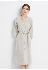100% linen robe, linen pajamas, loose comfortable linen pajamas 20250313