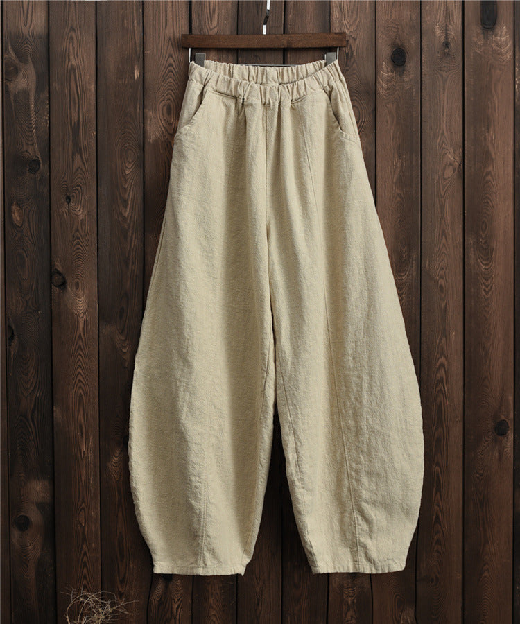 Linen wide-leg pants,vintage linen  pants, summer linen pants, linen straight-leg pants, linen yoga pants, cotton  linen harem pants