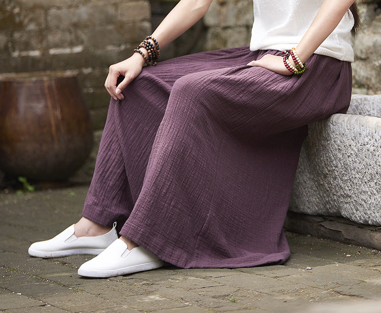 Linen women's pants,linen pants,women's summer loose linen pants,Linen wide leg pants