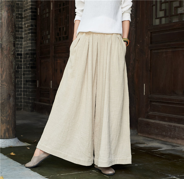 Linen women's pants,linen pants,women's summer loose linen pants,Linen wide leg pants