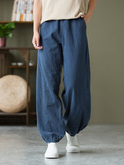 Women's casual linen pants,vintage cotton linen pants