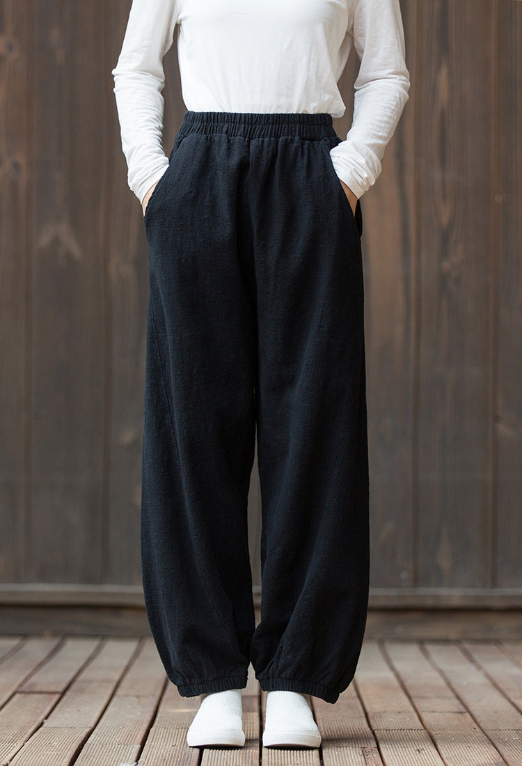 Women's  linen pants,vintage cotton linen pants