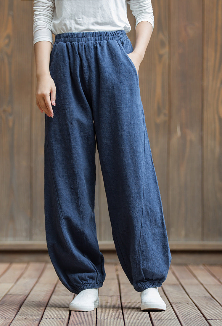 Women's  linen pants,vintage cotton linen pants