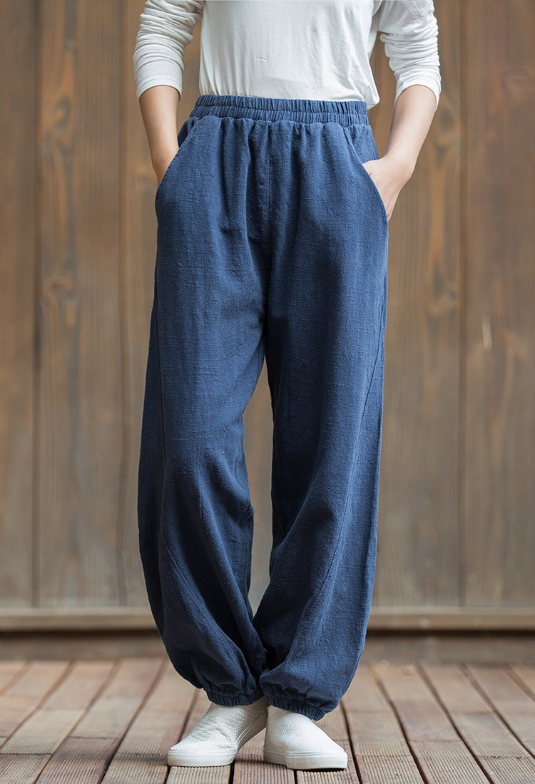 Women's  linen pants,vintage cotton linen pants