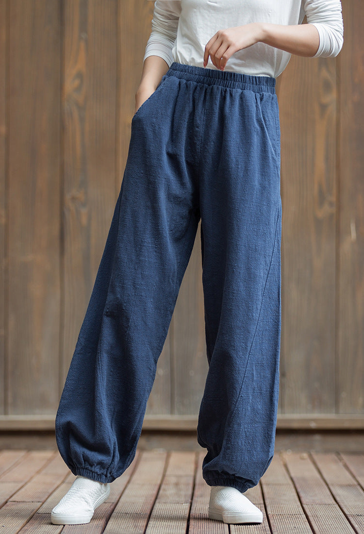 Women's  linen pants,vintage cotton linen pants