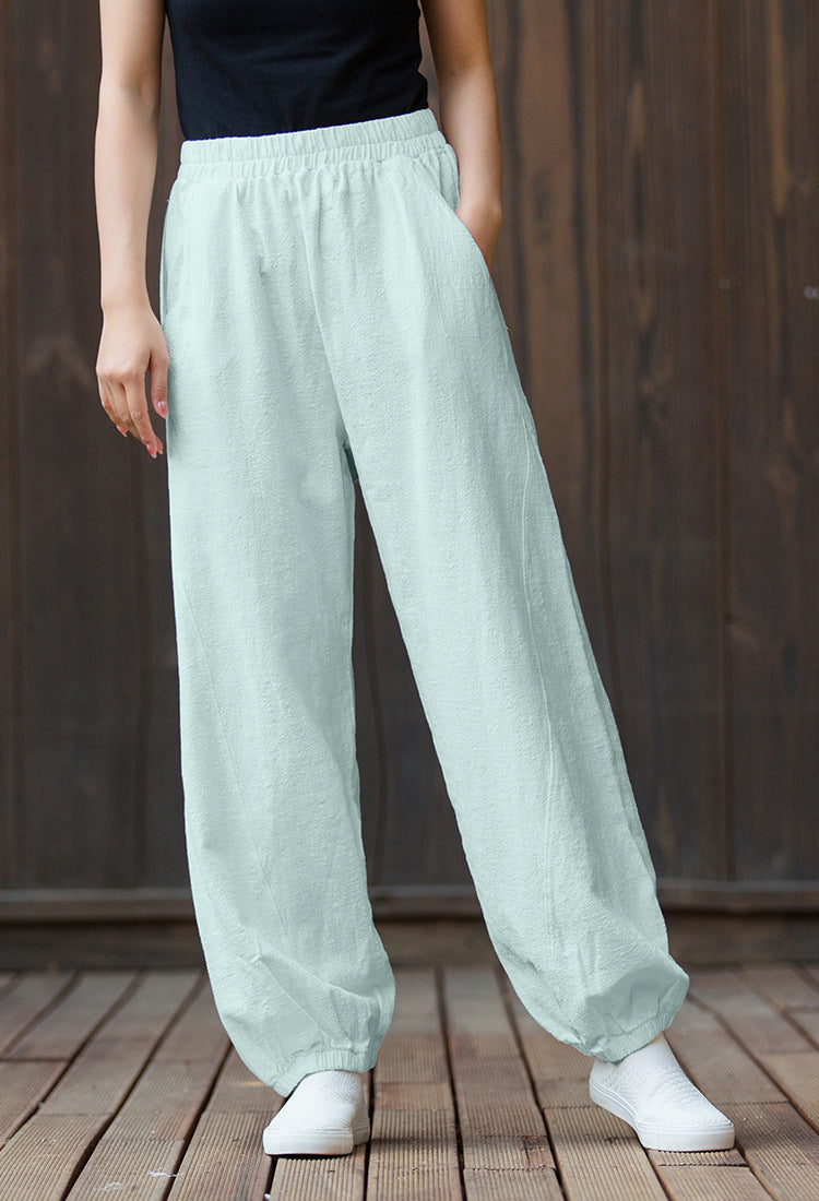 Women's  linen pants,vintage cotton linen pants