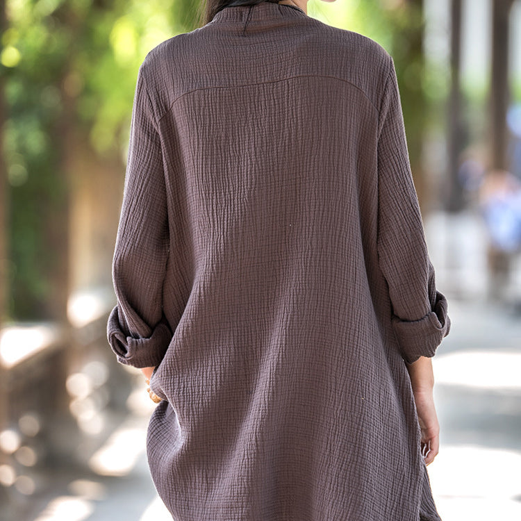 Summer long sleeve cotton shirt,vintage chinese shirt