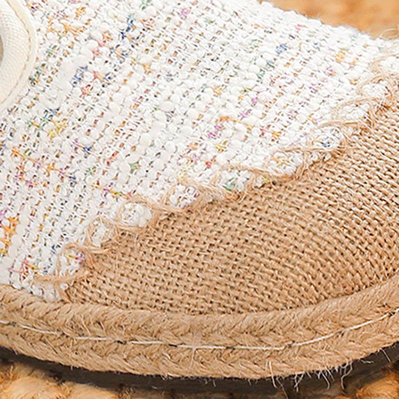 Casual Cotton Linen Shoes,Vintage Summer Flower Embroidery Shoes,Vintage Handmade Cotton Linen Slippers