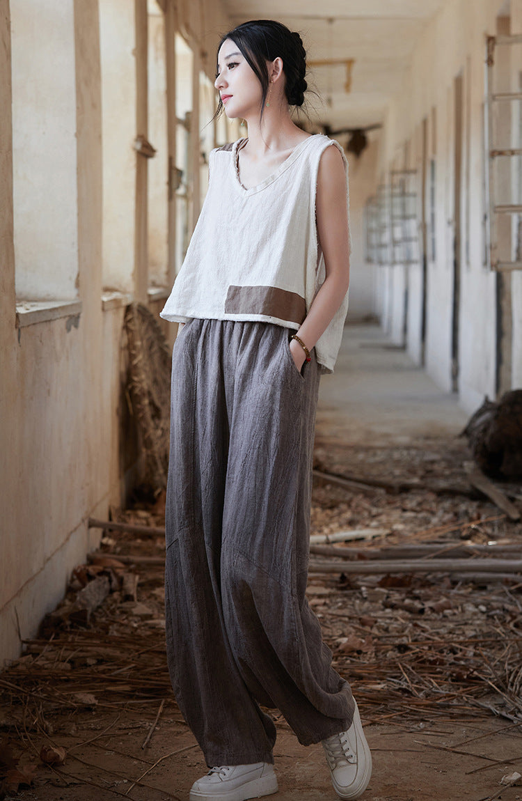 Cotton Linen Casual Pants,Summer Stretch Cotton Linen Pants