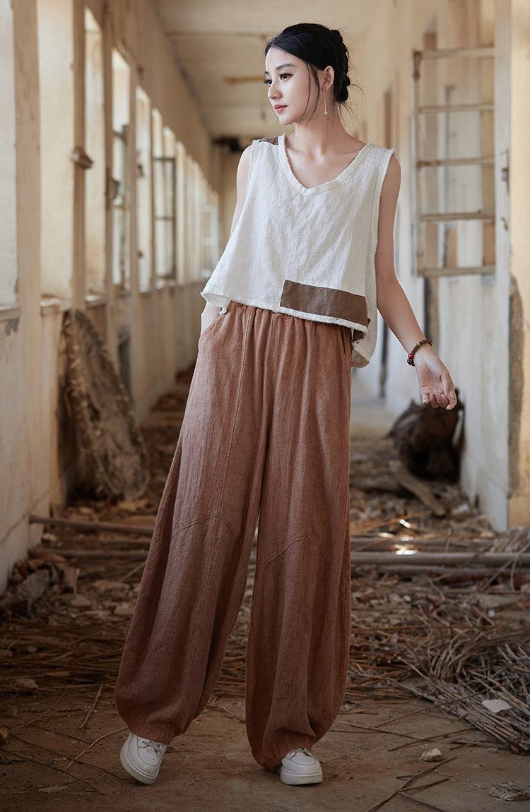 Cotton Linen Casual Pants,Summer Stretch Cotton Linen Pants