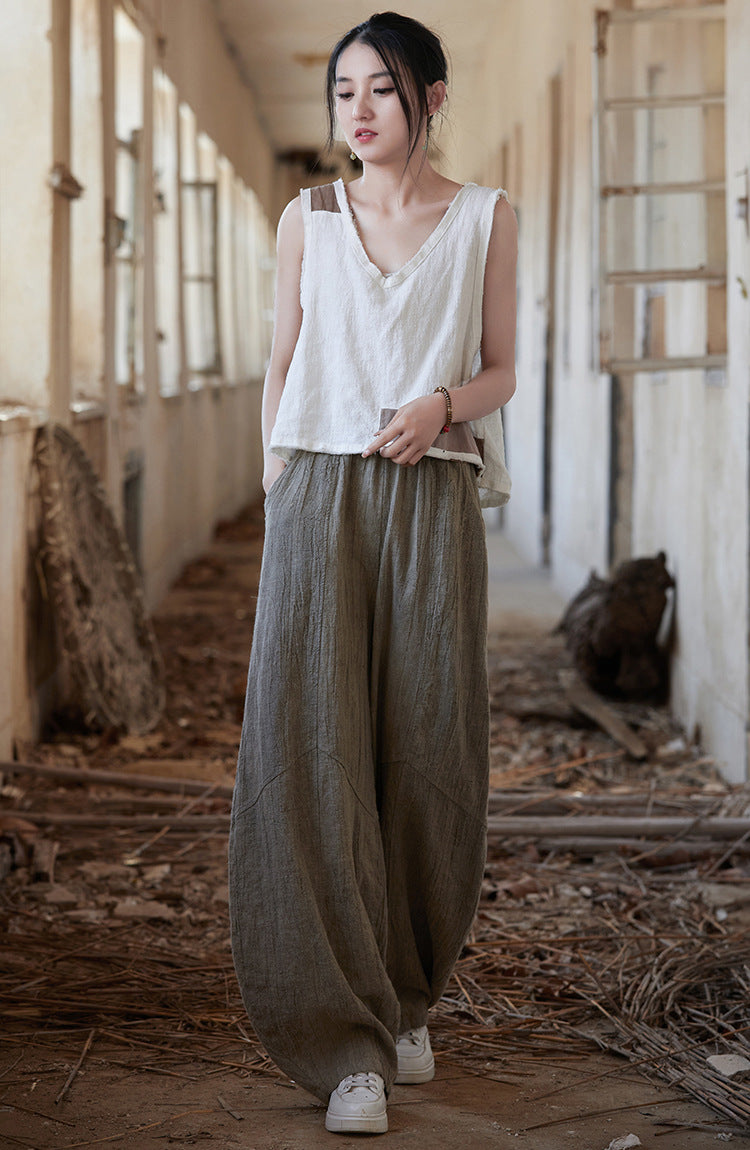 Cotton Linen Casual Pants,Summer Stretch Cotton Linen Pants