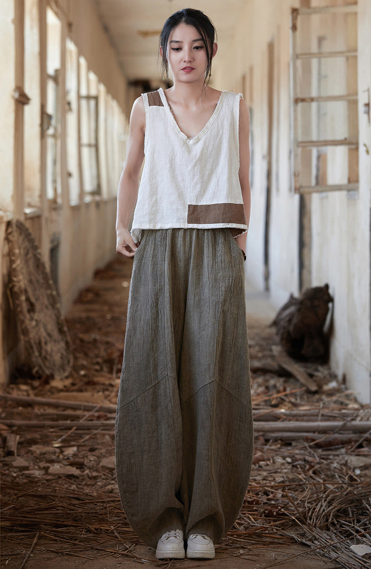 Cotton Linen Casual Pants,Summer Stretch Cotton Linen Pants