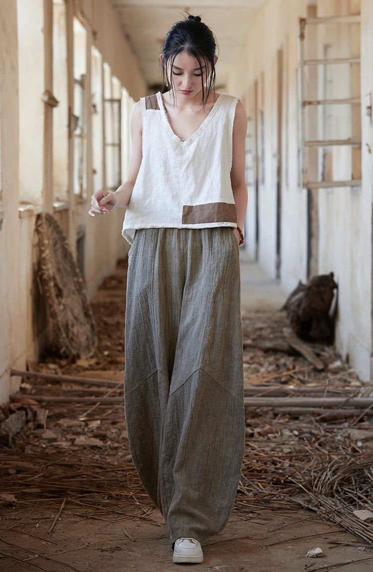 Cotton Linen Casual Pants,Summer Stretch Cotton Linen Pants