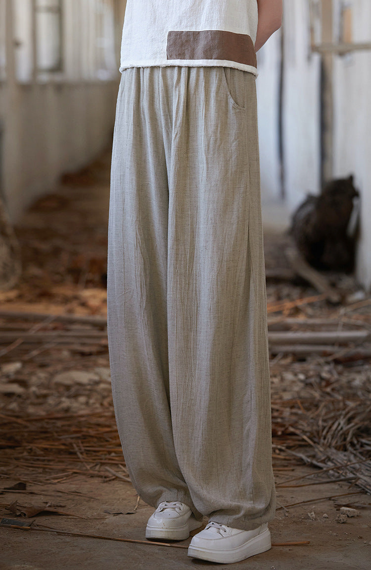 Summer Cotton Linen Linen Pants, Loose Casual Cotton Linen Pants