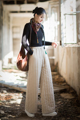 2026 Winter New Arrival: Quilted Vertical-Check Pants—Original, Artistic, Fashionable, Retro, Textured, Soft, and Versatile Women's Cotton Pants