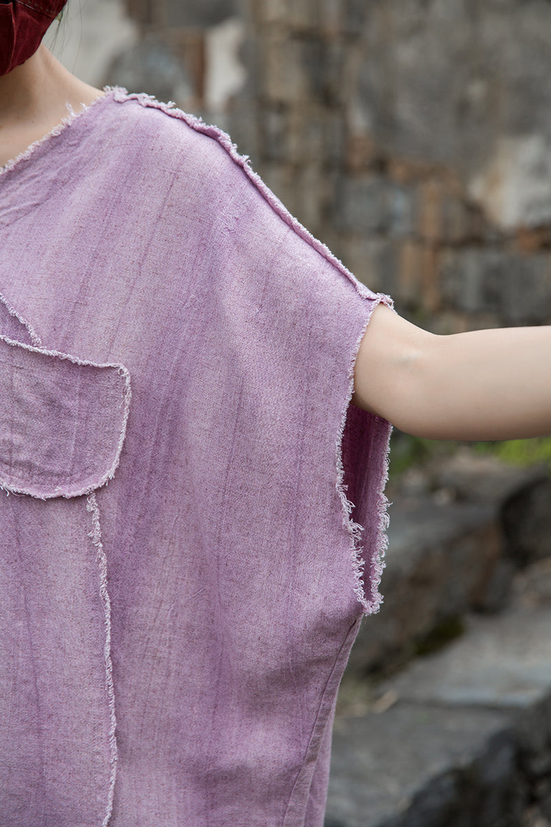 Summer Chinese loose cardigan, cotton linen washed frog long shirt 20250604