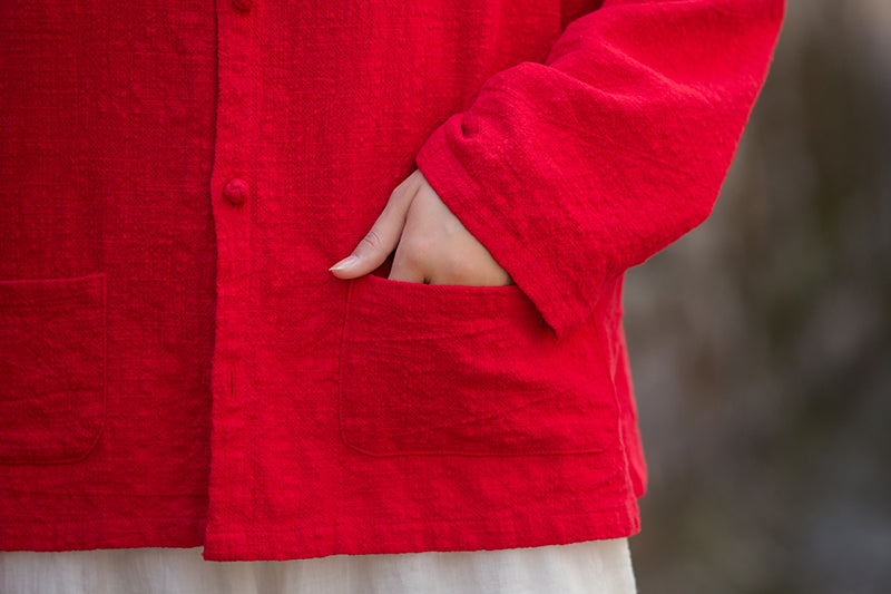 Ladies Summer Chinese Loose Frog Button Hoodie, Vintage Cotton and Linen Casual Shirt 20250604