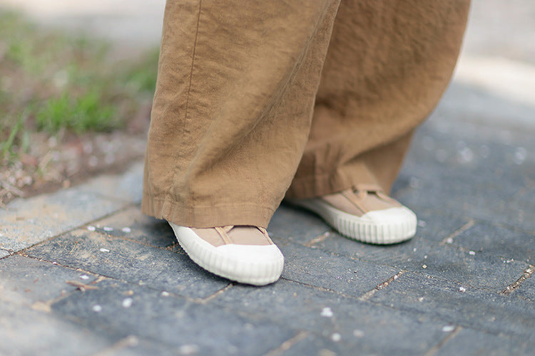 New Summer Collection: Women's Cotton-Linen Artistic and Versatile Casual Linen Pants with Drawstring Elastic Waist, Flowing Silhouette, and Slimming Straight Legs 20260511