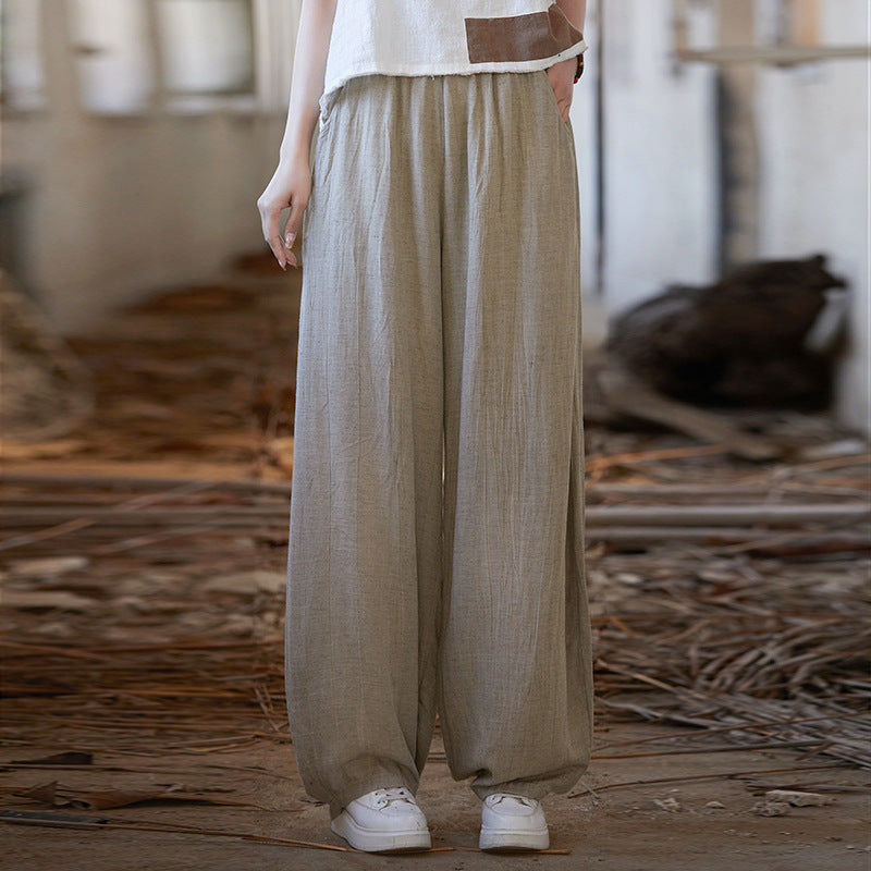 Summer Cotton Linen Linen Pants, Loose Casual Cotton Linen Pants