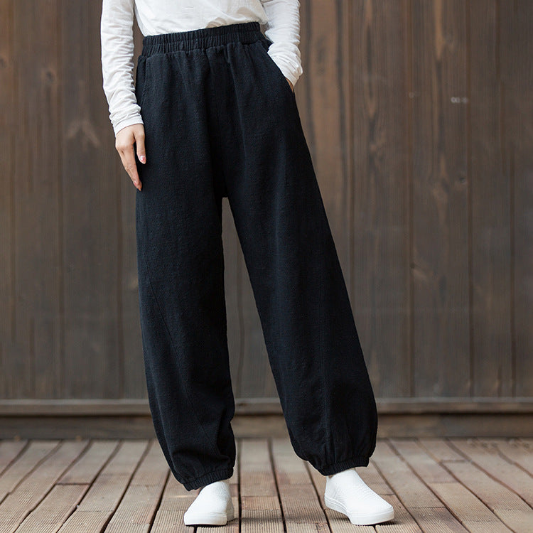 Women's  linen pants,vintage cotton linen pants