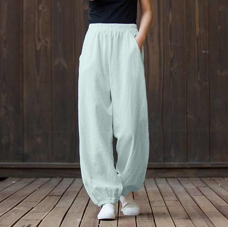 Women's  linen pants,vintage cotton linen pants