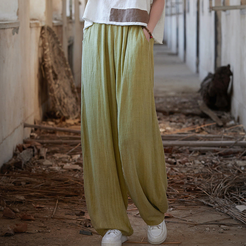 Summer Cotton Linen Linen Pants, Loose Casual Cotton Linen Pants