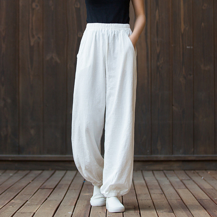 Women's  linen pants,vintage cotton linen pants