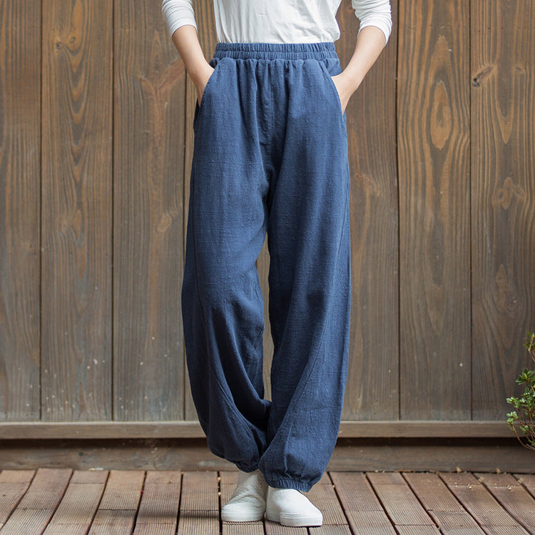 Women's  linen pants,vintage cotton linen pants