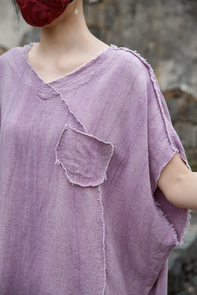 Summer Chinese loose cardigan, cotton linen washed frog long shirt 20250604